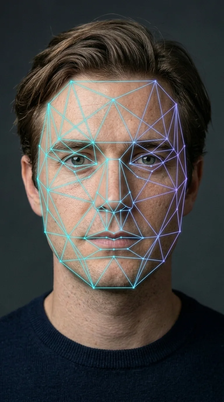 Front and profile photo scan feeding the global human perception engine